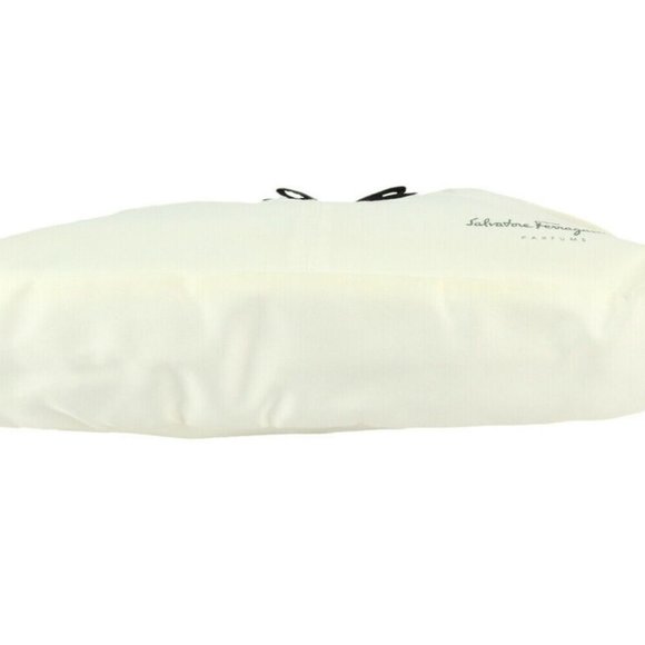 Salvatore Ferragamo Tote Bag Vara Ribbon White Canvas ~ Skin Auth USED C3961 - Picture 9 of 9